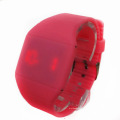 Montres de Digital d&#39;écran tactile de Silicone LED sans visage lisse (HAL-1273)